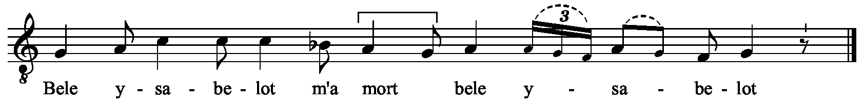 Refrain musical notation